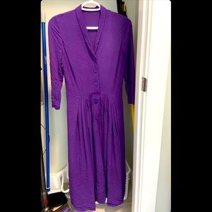 Purple 1940s Dress